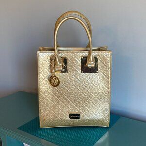 Christian Lacroix Gold Tote Satchel Bag NWOT